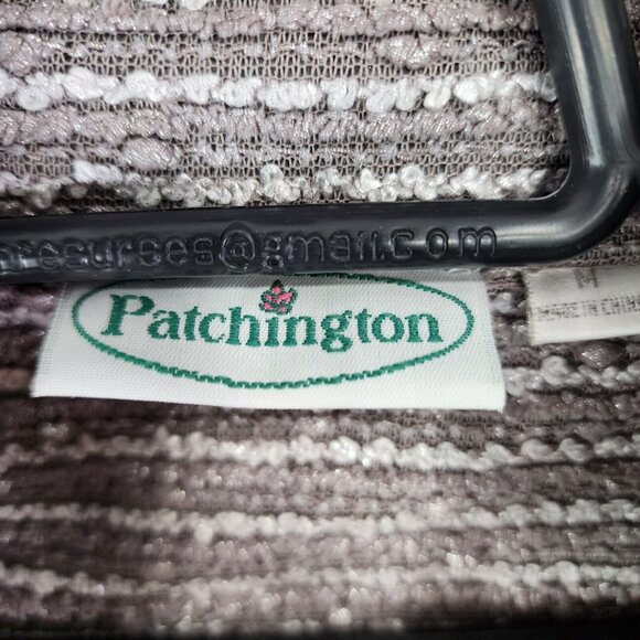 Womens Patchington Gray Striped Full Zip Jacket Long Sleeve Polyester Blend M - Picture 2 of 7